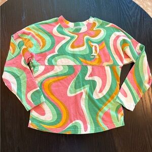Disneyland Resort Kids Spirit Jersey Long Sleeve Shirt - Pink, Green, Orange